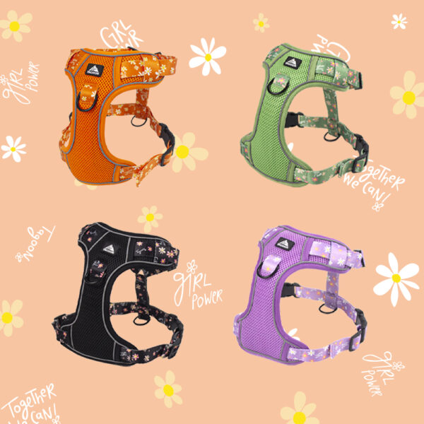 Dog harness leash traction vest bra reflective walking adjustable small medium large safety breathable harness pet supplies harness