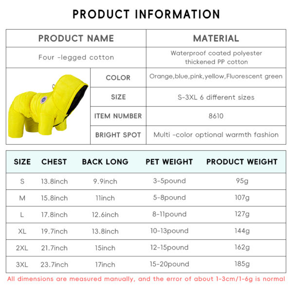 Four-legged padded jacket