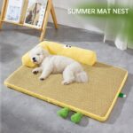 Cooling Rattan Dog Bed with Removable Cover