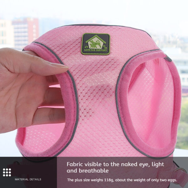 Breathable Mesh Dog Pet Harness Set