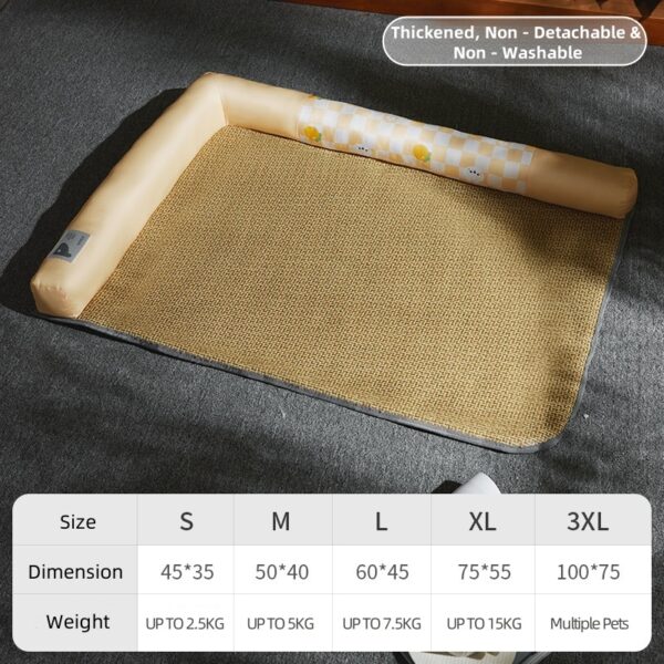 Cooling Rattan Dog Bed with Removable Cover