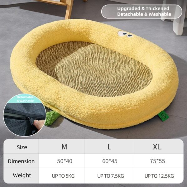 Cooling Rattan Dog Bed with Removable Cover