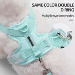 Wholesale Custom Solid Pet Harnesses Breathable Dog Harness with Leash
