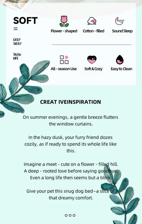 Fluffy Flower Cat Bed