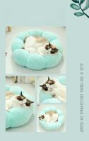 Fluffy Flower Cat Bed