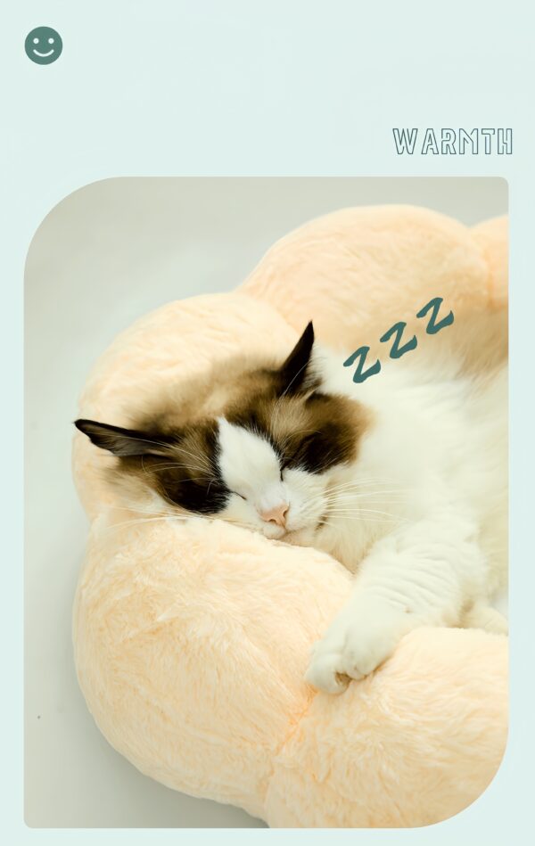 Fluffy Flower Cat Bed