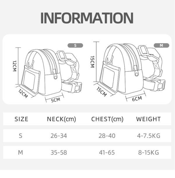 Cartoon Dog Cat Backpack for Small Pets Pet Carrier for Outdoor Travel Animal Harnesses