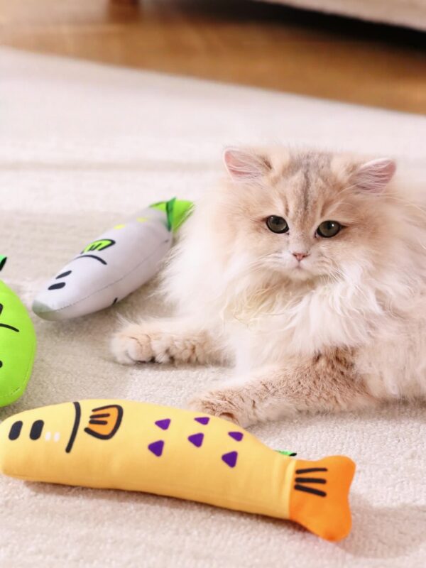 Squeaky Catnip Fish Pet Toy