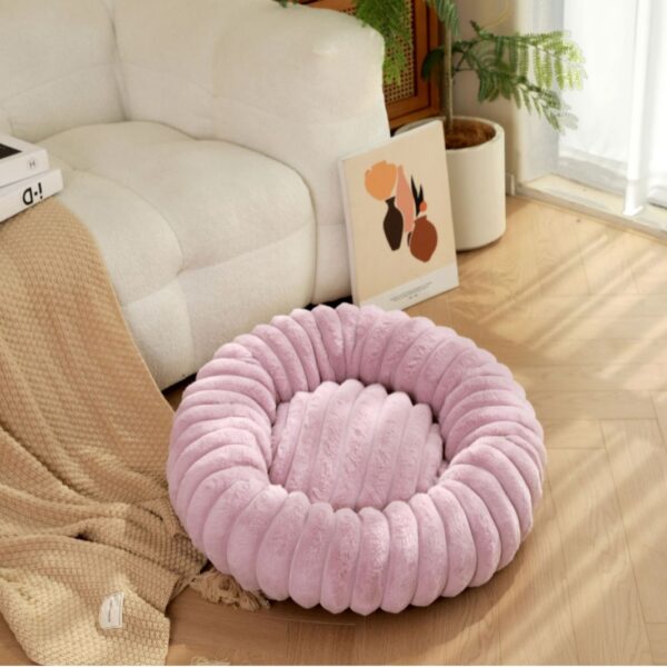 Faux Rabbit Fur High Gram Weight Straight Strip Pet Bed Mat