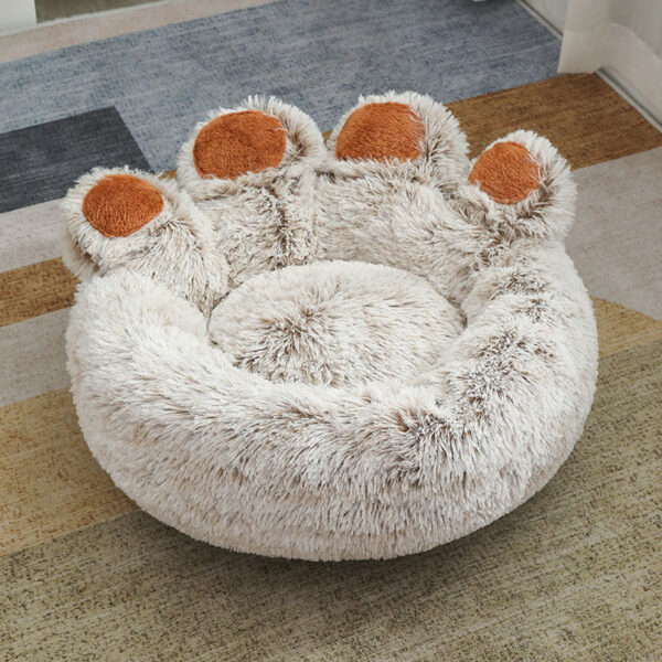 Cartoon Bear Paw Long - Plush Pet Bed