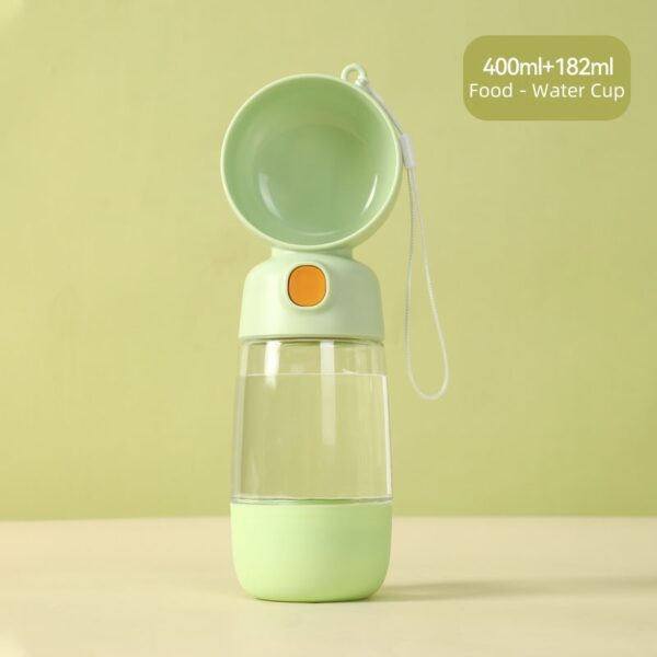 On-the-go Cup for Walking Pet Water Dispenser & Feeder