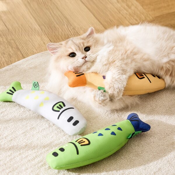 Squeaky Catnip Fish Pet Toy
