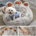 Cartoon Bear Paw Long - Plush Pet Bed