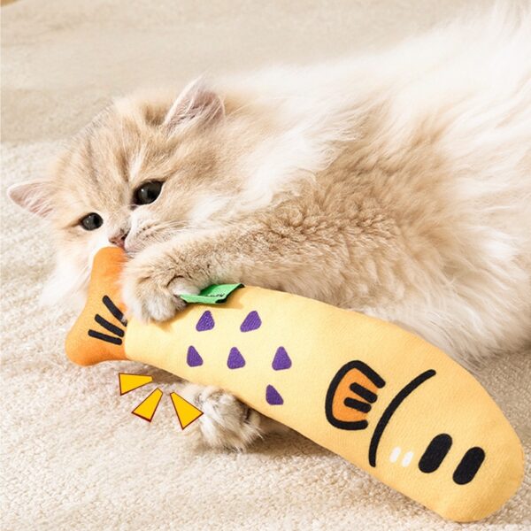 Squeaky Catnip Fish Pet Toy