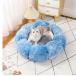 Colorful Long-Pile Plush Pet Nest in Petal Shape