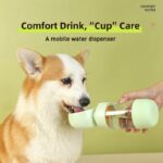 On-the-go Cup for Walking Pet Water Dispenser & Feeder