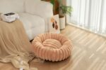 Faux Rabbit Fur High Gram Weight Straight Strip Pet Bed Mat