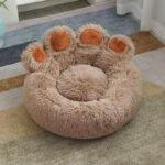 Cartoon Bear Paw Long - Plush Pet Bed