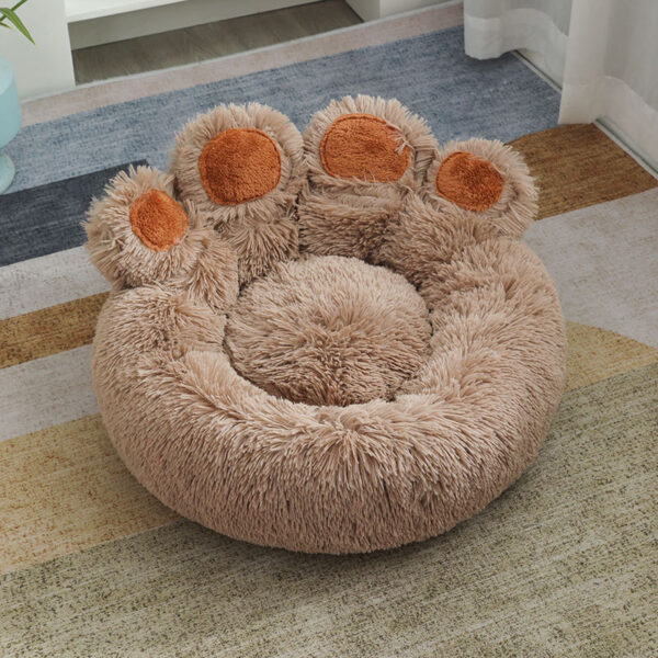 Cartoon Bear Paw Long - Plush Pet Bed