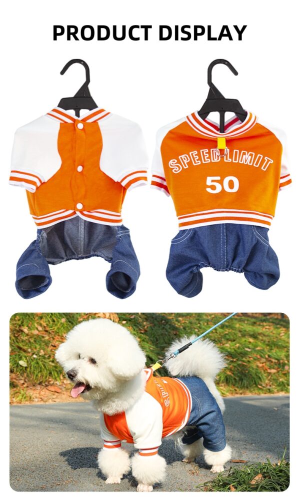 Four - Legged Denim Pet Clothes