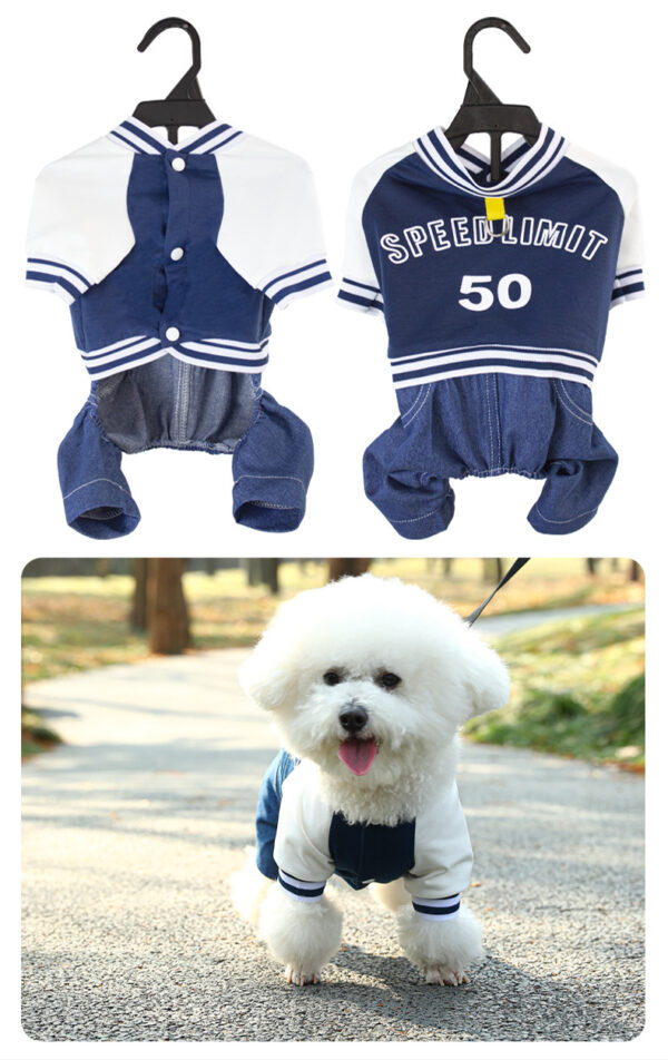 Four - Legged Denim Pet Clothes