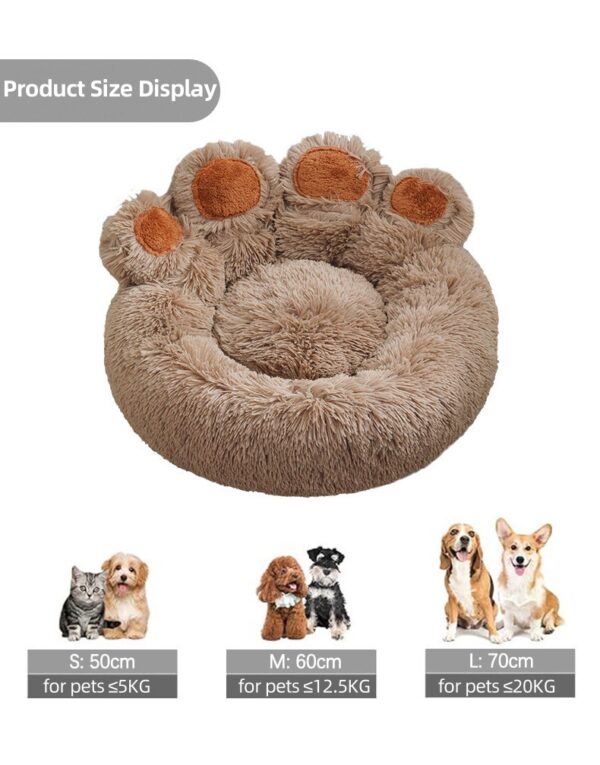 Cartoon Bear Paw Long - Plush Pet Bed