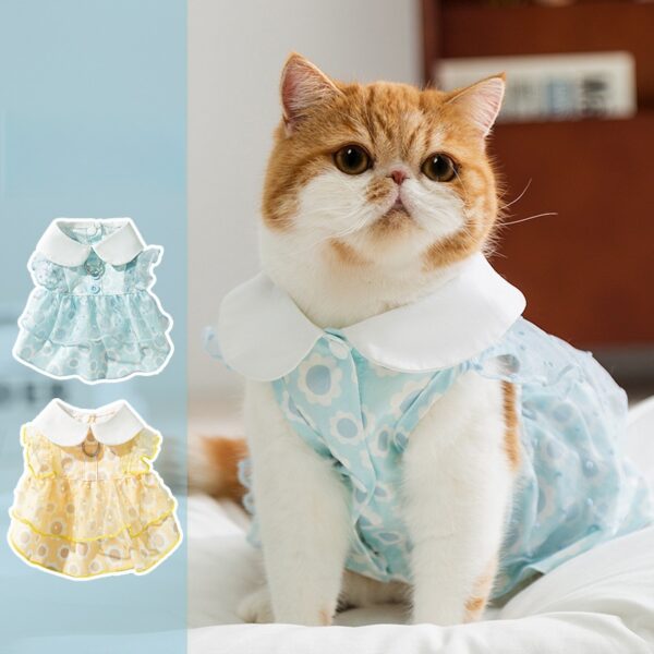 Princess-style Lace Trim Polka Dot Dress