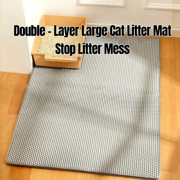 Double - Layer Cat Litter Mat with Large Holes