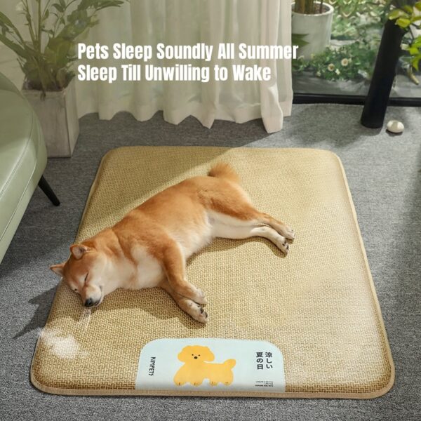 Pet Cooling Mat Anti - Bite Rattan