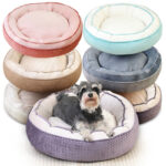 Embossed Hand - sewn Round Pet Bed