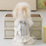 Striped Lady Bow Strap Dress