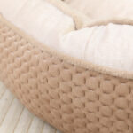 Embossed Hand - sewn Round Pet Bed