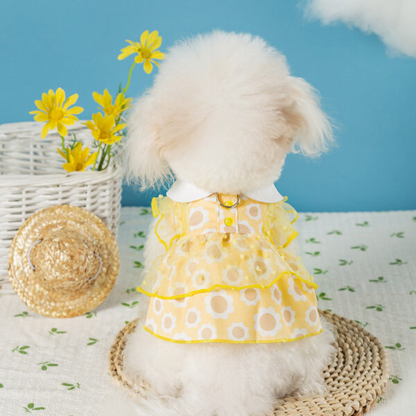 Princess-style Lace Trim Polka Dot Dress