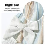 Striped Lady Bow Strap Dress