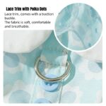 Princess-style Lace Trim Polka Dot Dress