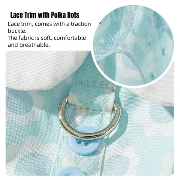 Princess-style Lace Trim Polka Dot Dress