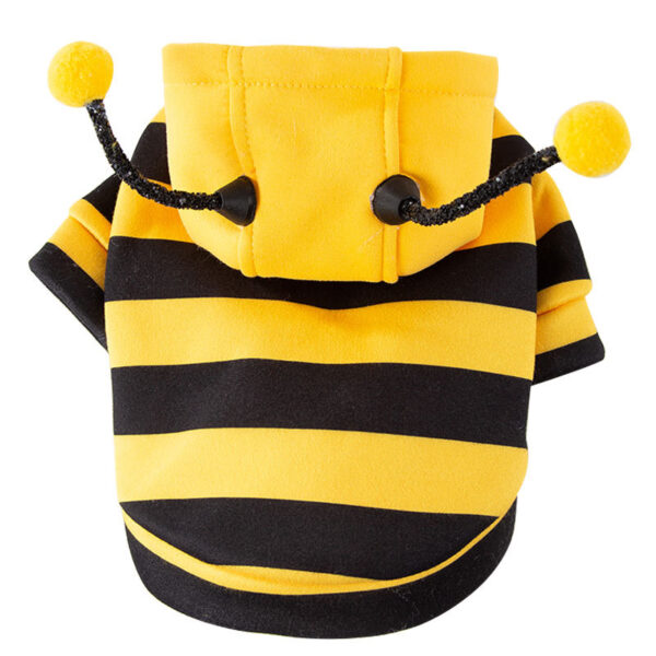 Autumn & Winter Cute Bee Dog Hoodie with Leash