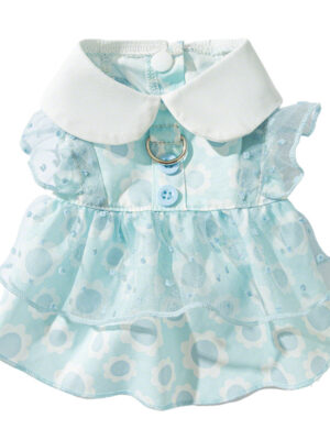 Princess-style Lace Trim Polka Dot Dress