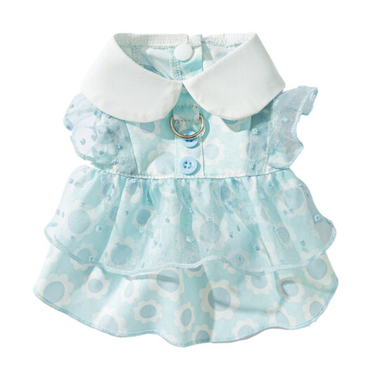 Princess-style Lace Trim Polka Dot Dress