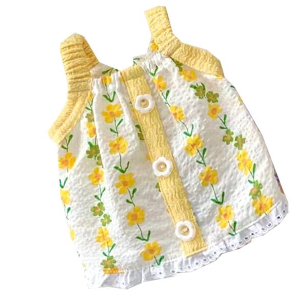 Floral Button Strap Vest