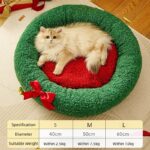 Winter Warm Christmas Cat Bed
