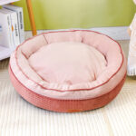 Embossed Hand - sewn Round Pet Bed