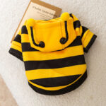 Autumn & Winter Cute Bee Dog Hoodie with Leash