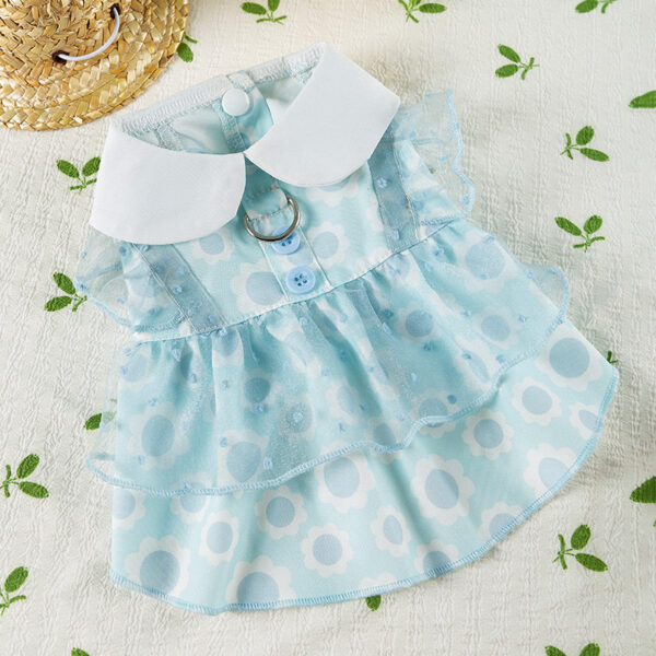 Princess-style Lace Trim Polka Dot Dress