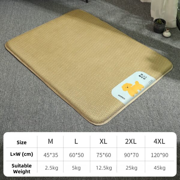 Pet Cooling Mat Anti - Bite Rattan