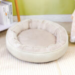 Embossed Hand - sewn Round Pet Bed