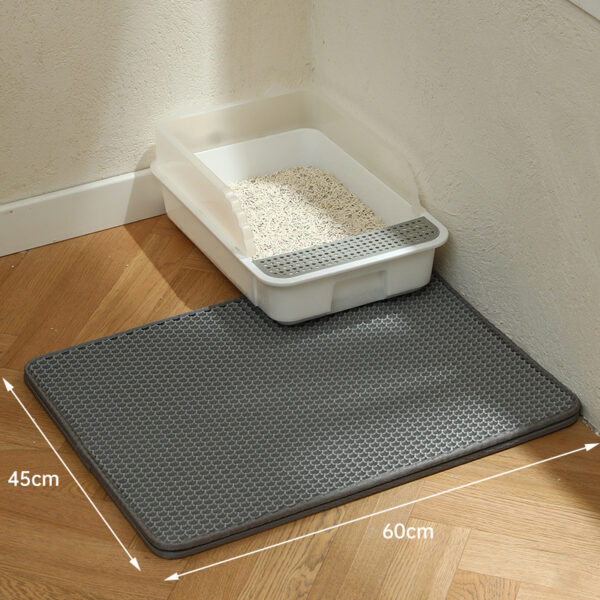 Double - Layer Cat Litter Mat with Large Holes